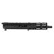 FM Products FM-9 AR 9x19mm Parabellum Rear Charging Upper Receiver, 5in Barrel, 5in Handguard w/ Blast Diffuser, Black, FM9U-R55-B