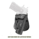 Fobus CH Series OWB Paddle Holster, All 1911 Style Pistols w/o Rail, Left Hand, Black, 1911CHLH