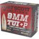 Fort Scott Munitions 9mm Luger +P 80 Grain SCS Solid Copper Spun Brass Cased Rifle Ammo, 20 Rounds, 9MM+P-080-SCV