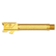 Fortis Manufacturing Glock Match Grade Barrel Threaded, 19 with Lone Rifling, Gold, FM-G19-TB-TiN