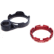 Fortis Manufacturing K2 LE LW Enhanced AR15 End PLate System, Castle Nut, Locking Lever, Red, Small, LE-BLK-K2-RED