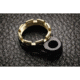Fortis Manufacturing LE Lightweight Enhanced Castle Nut/End Plate System, Tapered, K1 Lockdown, Black/Gold LE-BLK-K1-GOLD
