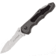 Fox Chinook Linerlock Gray Folding Knife, 3.25 satin finish Bohler N690 stainless blade, Gray aluminum handle with black rubber insert, 01FX198