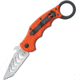 Fox Dart Karambit Trainer Folding Knife, Orange, Orange G10 handle, 01FX023
