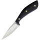 Fox Edge Fixed Blade Pakkawood Knife, 3 satin finish stainless blade, Black pakkawood handle, FE007