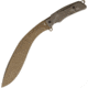 Fox Exteme Tactical Kukri Bronze Fixed Blade Knife, 9.5in, Standard Edge, Tan Rubber Handle FOX9CM04BT