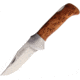 Fox Forest Radica Lockback Folding Knife, 4.25 satin finish Bohler N690 stainless clip poin, Burl wood handle, 01FX270