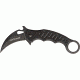 Fox Karambit Folding Knife, 3in, Black Non Stick Cobalt Vanadium Blade w/ Thumb Slot, Black G10 Handle FOX479
