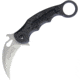 Fox Karambit Linerlock CF Folding Knife, 3in Stonewash Bohler N690 SS Karambit Blade, Thumb Pull, Pocket Clip, Finger Ring, Black G10 And Carbon Fiber Handle, 479CG10SW