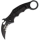 Fox Karambit Linerlock Folding Knife, 2.5" black coated Bohler N690 stainless karambit b, Black textured G10 handle, FX-599 XTS
