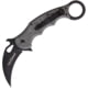 Fox Karambit Linerlock Folding Knife, 3in black PTFE coated Bohler N690 stainless karambit blade, Black linen micarta handle, 479MIB