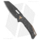 Fox Knives Americas Kronos MagnaCut Folding Knife, 3.25in, CPM MagnaCut, Reverse Tanto Blade, Carbon Fiber, Black Handle, Black/Black, 7.75 inch, BHQ-204114