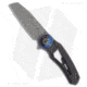 Fox Knives Americas Metamorphosis Folding Knife, 3.15in, Damascus, Wharncliffe Blade, Carbon Fiber, Titanium, Black/Blue Handle, Black/Blue/Black, 7.87 inch, BHQ-195002