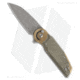 Fox Knives Americas Metamorphosis Folding Knife, 3.15in, Bohler M390 Stainless Steel, Sheepsfoot Blade, Micarta, OD Green Handle, OD Green/Gray, 7.87 inch, BHQ-195005