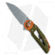 Fox Knives Americas Metamorphosis Folding Knife, 3.15in, Bohler M390 Stainless Steel, Sheepsfoot Blade, Aluminum, OD Green/Orange Handle, OD Green/Orange/Gray, 7.87 inch, BHQ-195006