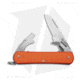 Fox Knives Americas Vulpis 3-in-1 Slipjoint Folding Knife, 2.20in, Bohler N690, Sheepsfoot Blade, Aluminum, Orange Handle, Orange/Steel, 5.125 inch, BHQ-179907