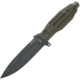 Fox Mars Sputnik 11 Fixed Blade Knife, 5.5 black coated Bohler N690 stainless blade, OD green Forprene handle, 02FX072