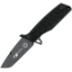 Fox N.E.R.O. Fixed Blade Knife, 4.25 black DLC coated Bohler N690 stainless tanto, Black textured G10 handle, 02FX003