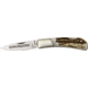 Fox-N-Hound Lockback Stag Folding Knife, 2in, Stainless Blade, Stag Handle FAC1