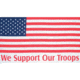 Fox Outdoor 3ft x 5ft Flags, We Support Our Troops - USA Flag, 84-41