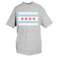 Fox Outdoor City of Chicago Flag Mens Tanks and Tees, Chicago Flag - Grey - T-Shirt, Large, 63-852 L