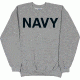 Fox Outdoor Crewneck Sweatshirt, Navy - Heather Grey - Black Imprint, Extra Large, 64-67 XL