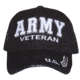 Fox Outdoor Embroidered Military Ball Cap, Army Veteran with Shadow / Black, 78-550