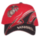 Fox Outdoor Embroidered Military Ball Cap, Marines Shark Fin/ Red with Black, 78-406