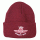 Fox Outdoor Embroidered Watch Cap, Israeili Paratooper / Burgundy with White Logo, 71-342