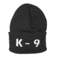 Fox Outdoor Embroidered Watch Cap, K-9 / Black with White Text, 71-395
