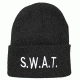 Fox Outdoor Embroidered Watch Cap, S.W.A.T. / Black with White Text, 71-36
