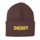 Fox Outdoor Embroidered Watch Cap, Sheriff / Brown with Gold Text, 71-295