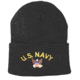 Fox Outdoor Embroidered Watch Cap, US Navy / Black with Color Logo, 71-335
