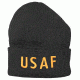 Fox Outdoor Embroidered Watch Cap, USAF / Black with Gold Text, 71-341