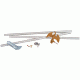 Fox Outdoor Flag Pole Set, Silver, 84-012