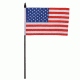 Fox Outdoor Flags On Stick, USA - 4in X 6in, 84-64