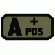Fox Outdoor Medical and Morale Patches, A Pos - Black/Olive Drab, 84P-040