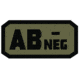 Fox Outdoor Medical and Morale Patches, AB Neg - Black/Olive Drab, 84P-045