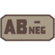 Fox Outdoor Medical and Morale Patches, AB Neg - Khaki/Brown, 84P-065