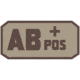 Fox Outdoor Medical and Morale Patches, AB Pos - Khaki/Brown, 84P-064