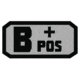 Fox Outdoor Medical and Morale Patches, B Pos - Grey/Black, 84P-052