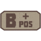Fox Outdoor Medical and Morale Patches, B Pos - Khaki/Brown, 84P-062