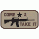Fox Outdoor Medical and Morale Patches, Come &amp; Take It - Khaki, 84P-127