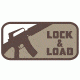 Fox Outdoor Medical and Morale Patches, Lock &amp; Load - Khaki, 84P-132