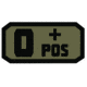 Fox Outdoor Medical and Morale Patches, O Pos - Black/Olive Drab, 84P-046