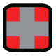 Fox Outdoor Medical and Morale Patches, Square Medical - Grey, 84P-021