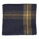Fox Outdoor Mustard-Striped Navy Wool Blanket, ., 818-12