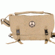 Fox Outdoor Retro Courier Shoulder Bag, Khaki, Peace Sign 099598430887