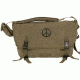 Fox Outdoor Retro Courier Shoulder Bag, Olive Drab, Peace Sign 099598430849