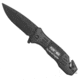 Fox Outdoor Symbolic Folding Knife, POW/MIA Black Handle / Black Drop-Point Blade, 15-1591